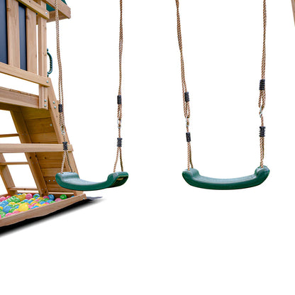 Lifespan Kids Greenvale Swing Set & Play Centre with 1.8m Slide (Pastel Green)