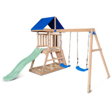 Lifespan Kids Hazelbrook Swing Set & Play Centre with 1.8m Slide (Pastel Green)