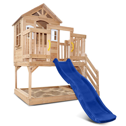 Lifespan Kids Silverton Cubby House Play Centre With 1.8m Blue Slide