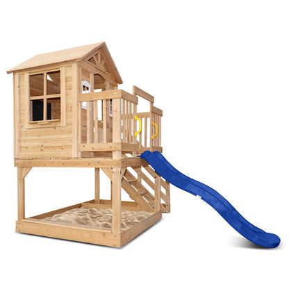 Lifespan Kids Silverton Cubby House Play Centre With 1.8m Blue Slide