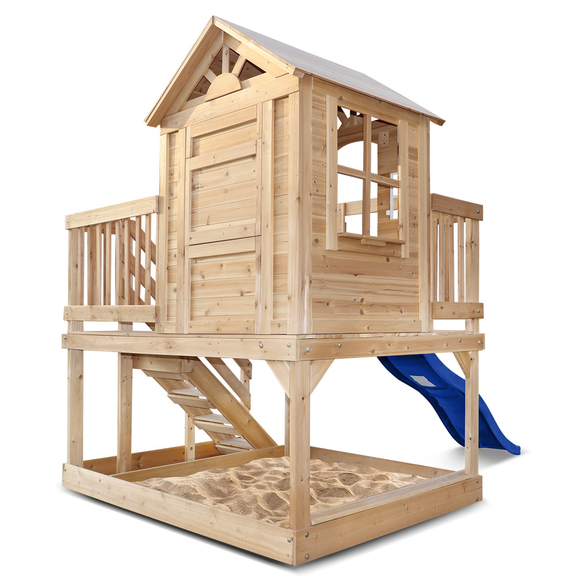 Lifespan Kids Silverton Cubby House Play Centre With 1.8m Blue Slide