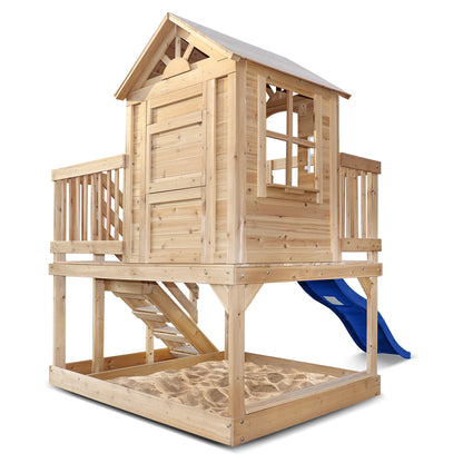 Lifespan Kids Silverton Cubby House Play Centre With 1.8m Blue Slide