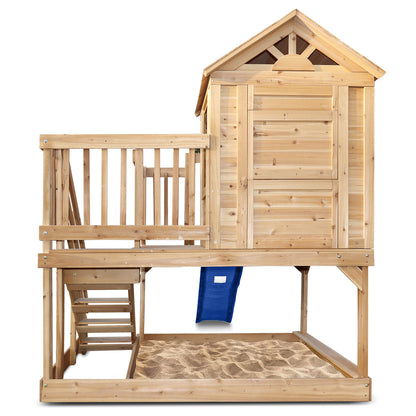 Lifespan Kids Silverton Cubby House Play Centre With 1.8m Blue Slide