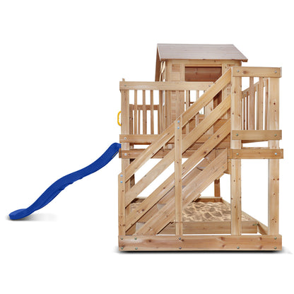 Lifespan Kids Silverton Cubby House Play Centre With 1.8m Blue Slide