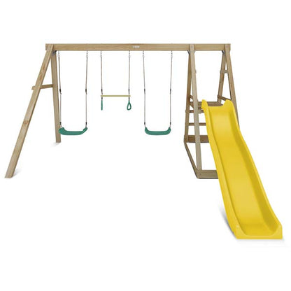Lifespan Kids Winston Swing Set with Climb & 1.8m Slide Yellow
