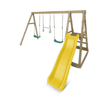 Lifespan Kids Winston Swing Set with Climb & 1.8m Slide Yellow