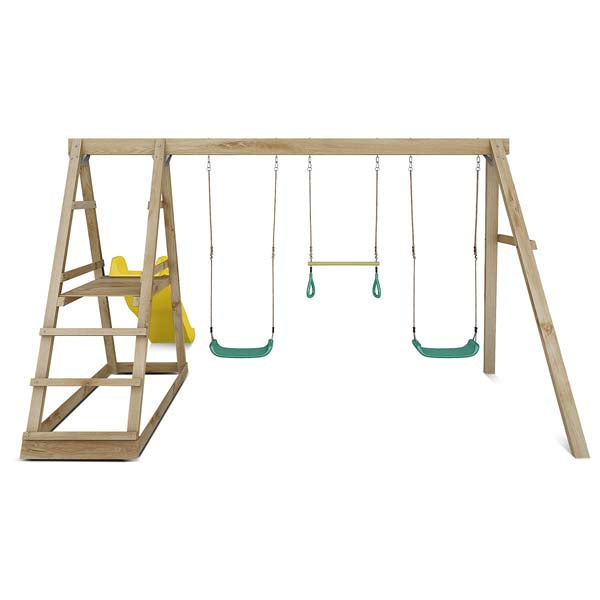 Lifespan Kids Winston Swing Set with Climb & 1.8m Slide Yellow