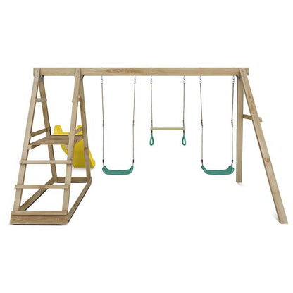 Lifespan Kids Winston Swing Set with Climb & 1.8m Slide Yellow