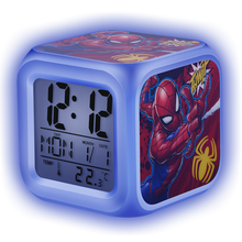 Marvel Spiderman Cube Alarm Clock Led Lights