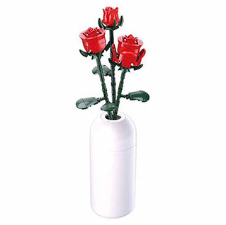 Sluban Red rose with diy vase 258 pcs