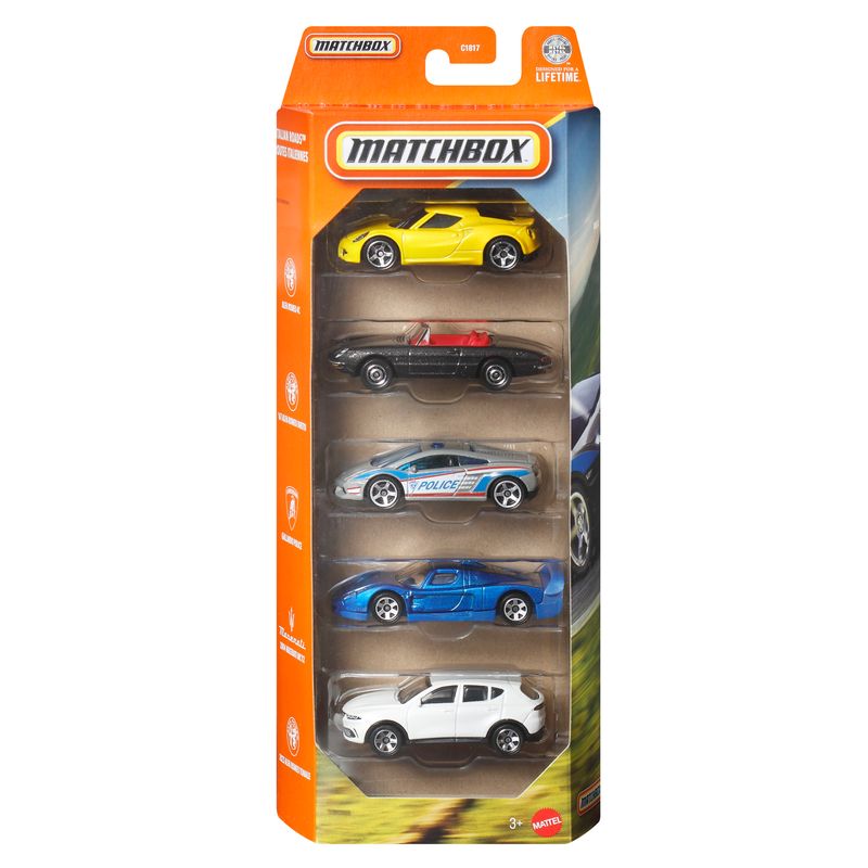Matchbox 5-Pack Vehicles Italian Roads