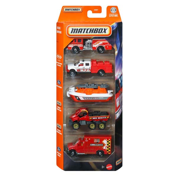 Matchbox 5-Pack Rescue – Toys