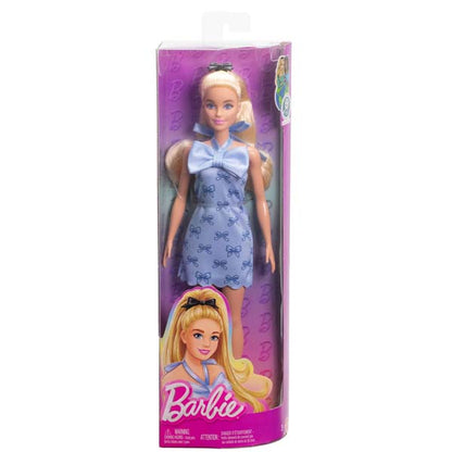 Barbie Doll Blue Bow Halter Dress