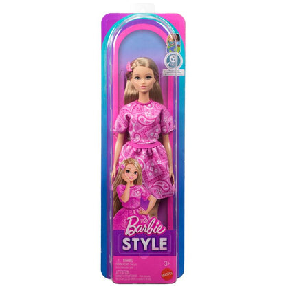 Barbie Fashionistas Style Doll #249 in Pink Paisley Blonde Hair