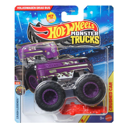 Hot Wheels Monster Trucks  1:64 Scale Die-Cast Toy  Volkswagen Drag Bus