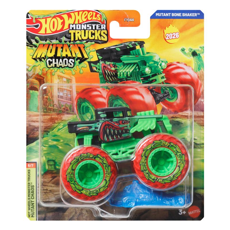 Hot Wheels Monster Trucks  1:64 Scale Die-Cast Toy Mutant Bone Shaker