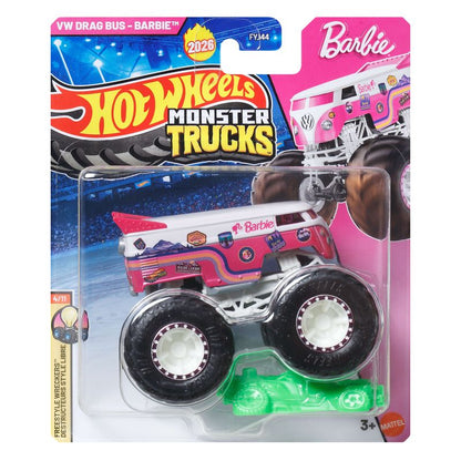 Hot Wheels Monster Truck 1:64 Diecast VW Drag Bus - Barbie