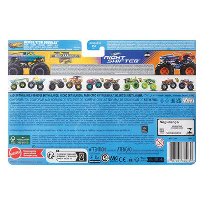 Hot Wheels Monster Trucks Vehicle 2-Pack Pure Muscle vs Night Shifter