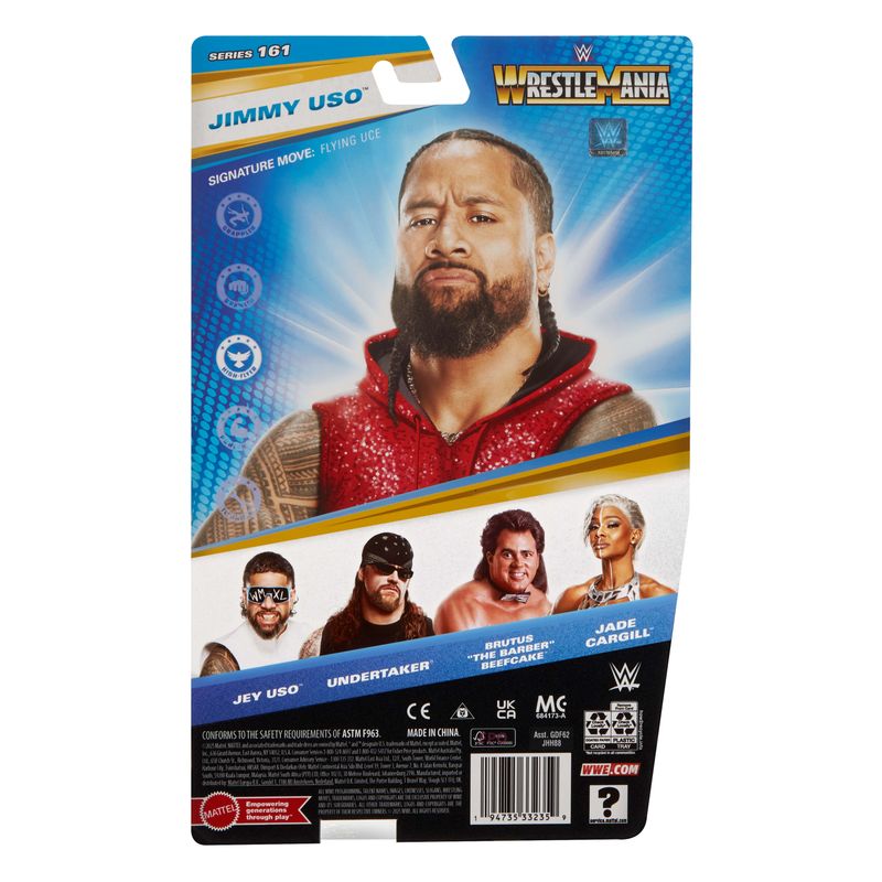 WWE Jimmy Uso Action Figure  Main Event Series #161 6" Collectible