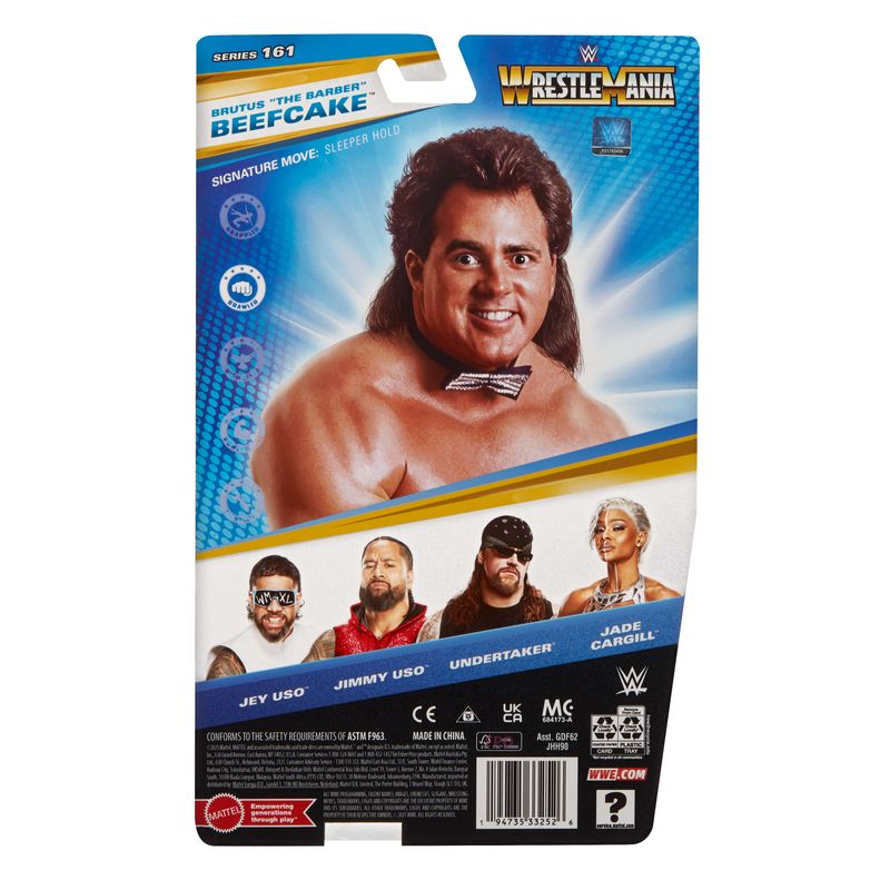 WWE Brutus “The Barber” Beefcake Action Figure  Main Event Series #161 6" Collectible