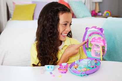 Polly Pocket Large Wearable Compact Hedgehog Mom And Baby