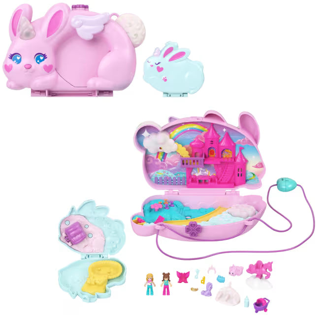 Polly Pocket Large Wearable Compact 2 in 1 Bunny Fun Compact