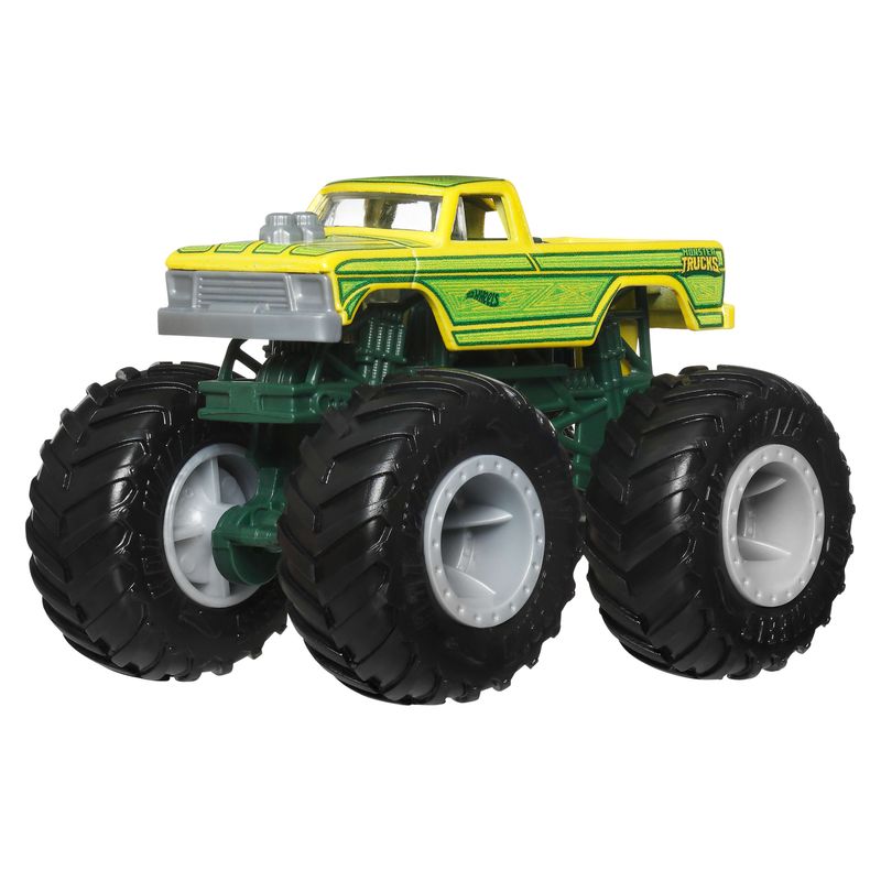 Hot Wheels Monster Trucks 4-Pack  Set of 4 1:64 Scale Toy Trucks with Giant Wheels
