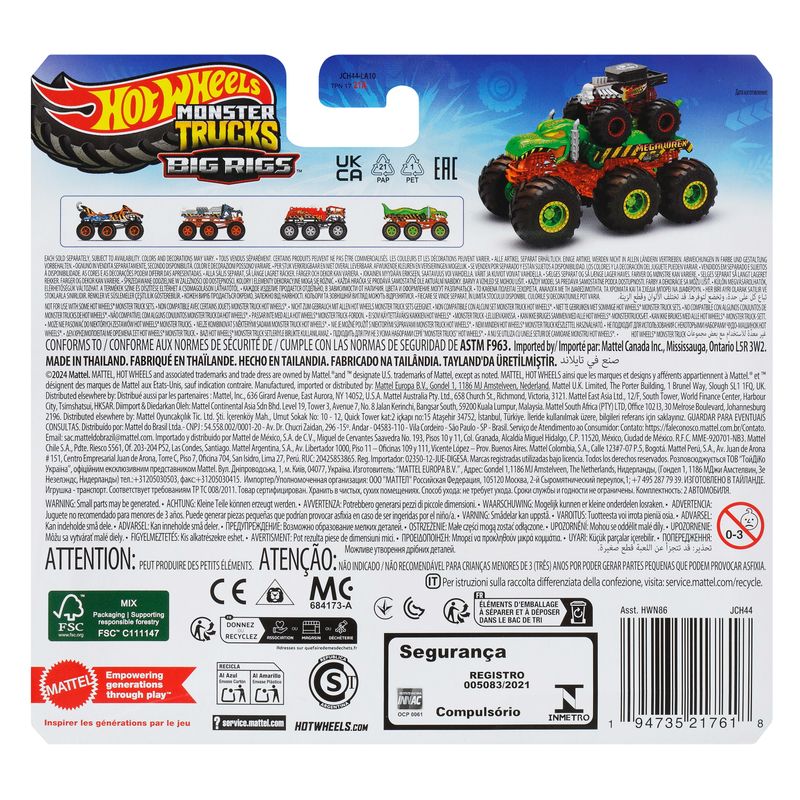 Hot Wheels Monster Trucks Big Rigs Mega-Wrex Vehicle