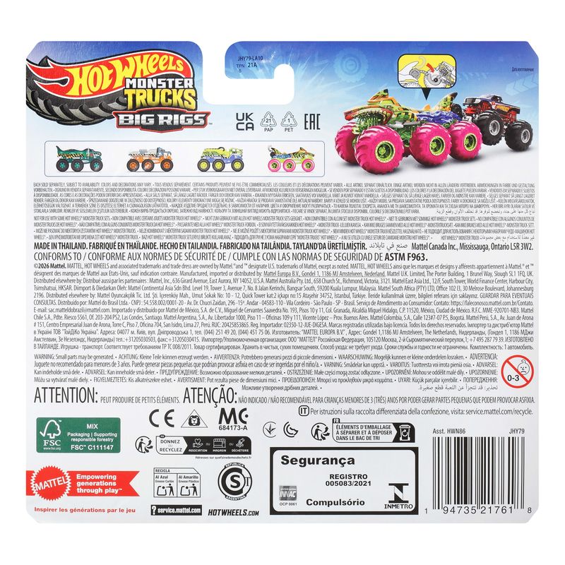 Hot Wheels  Monster Trucks Big Rigs Tiger Shark Vehicle
