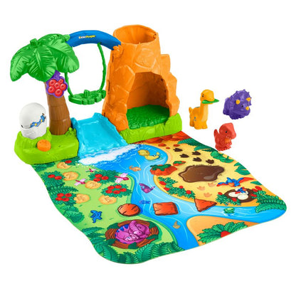 Little People Dinosaur Village & Play Mat Toddler Playset