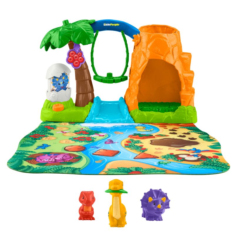 Little People Dinosaur Village & Play Mat Toddler Playset
