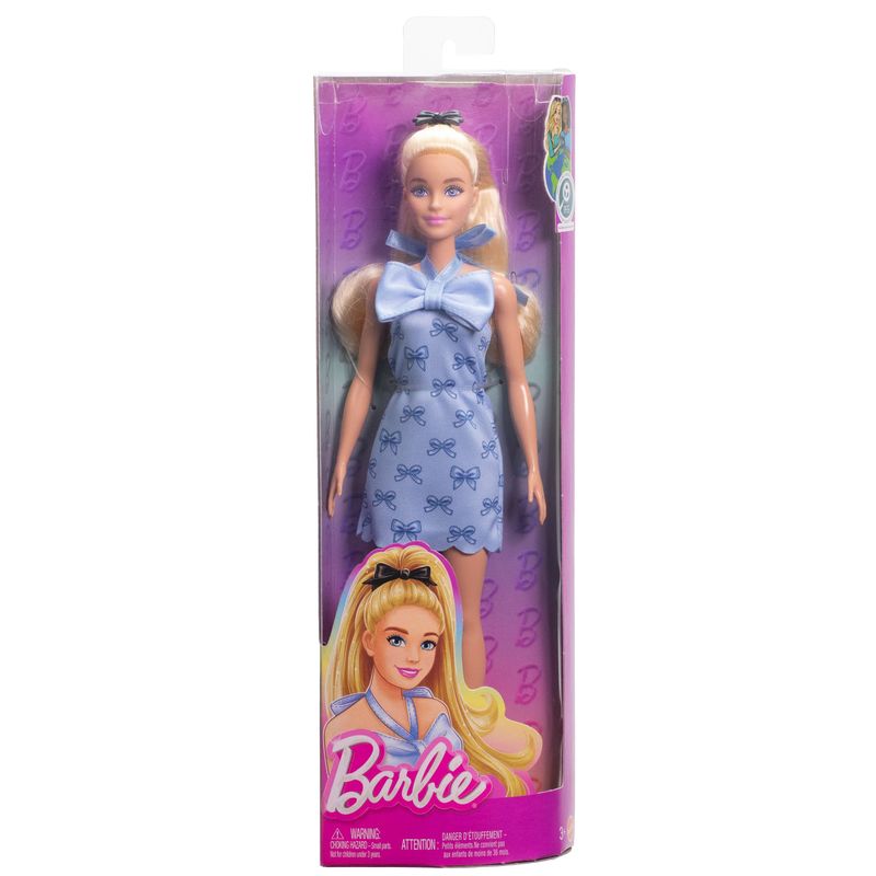 Barbie Fashionistas Doll #237 in Blue Bow Halter Dress