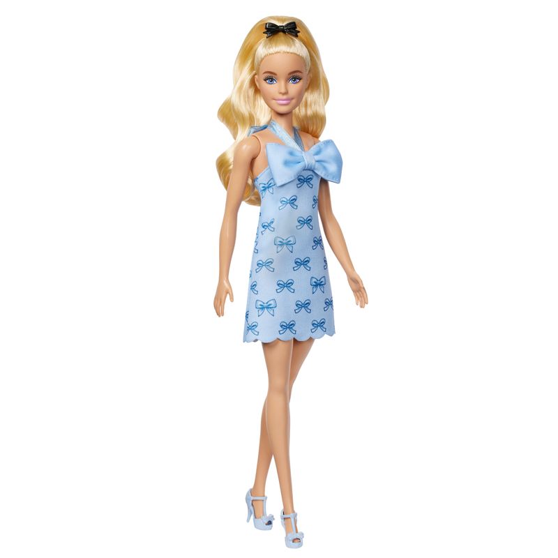 Barbie Fashionistas Doll #237 in Blue Bow Halter Dress
