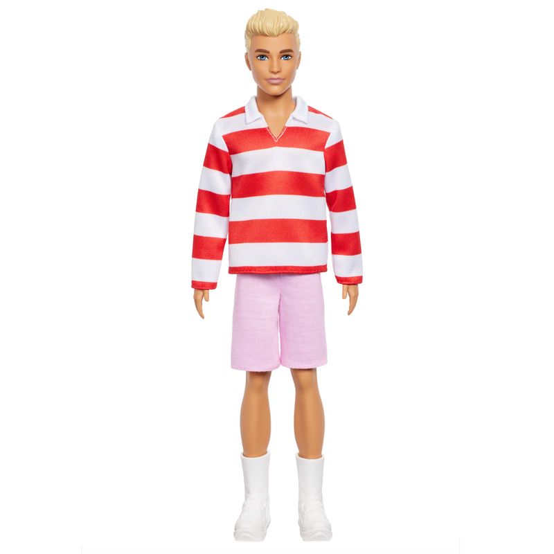 Barbie Fashionistas Ken Doll #241 in Red Striped Top
