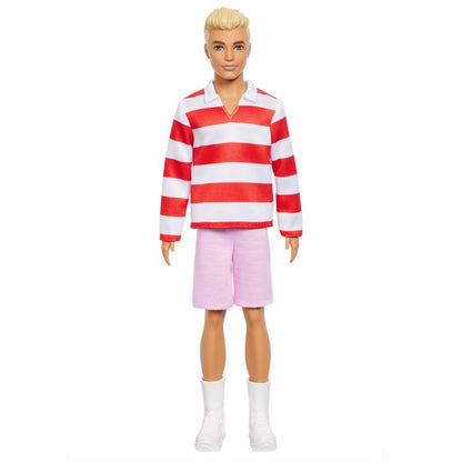 Barbie Fashionistas Ken Doll #241 in Red Striped Top