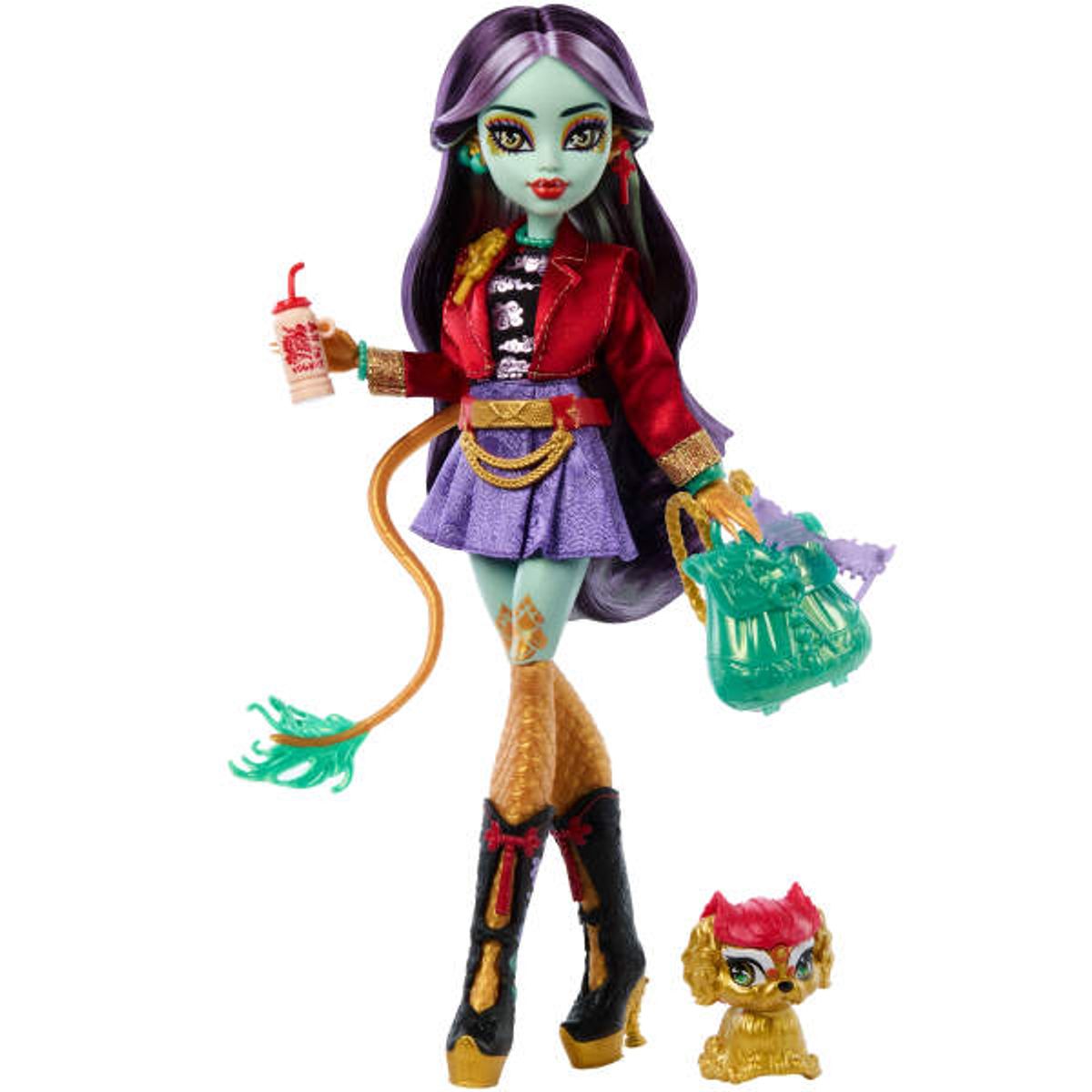 Monster High Jinafire Long Fashion Doll with Pet Dog
