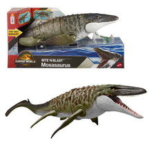 Jurassic World Rebirth Bite N Blast Mosasaurus Action Figure and Mini Dilophosaurus