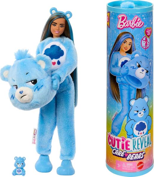 Barbie Cutie Reveal Care Bears Doll Grumpy Bear