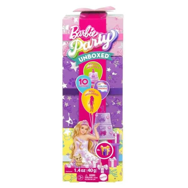 Barbie Party Unboxed Pet Birthday Series Purple Doll