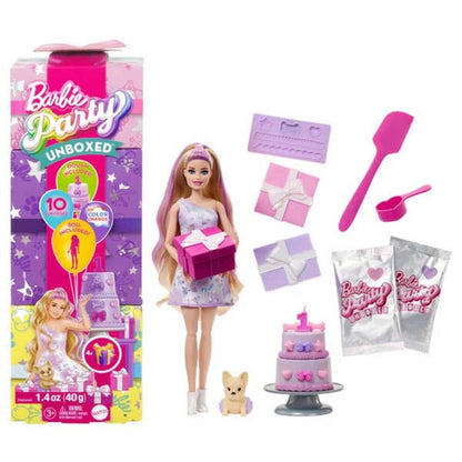 Barbie Party Unboxed Pet Birthday Series Purple Doll
