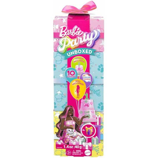 Barbie Party Unboxed Pet Birthday Series Red Doll