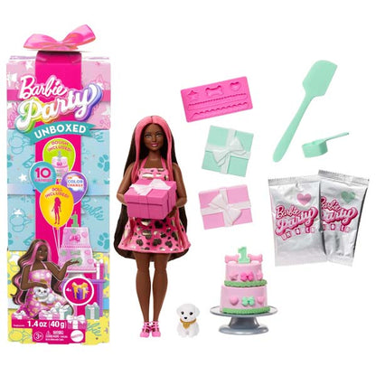 Barbie Party Unboxed Pet Birthday Series Red Doll