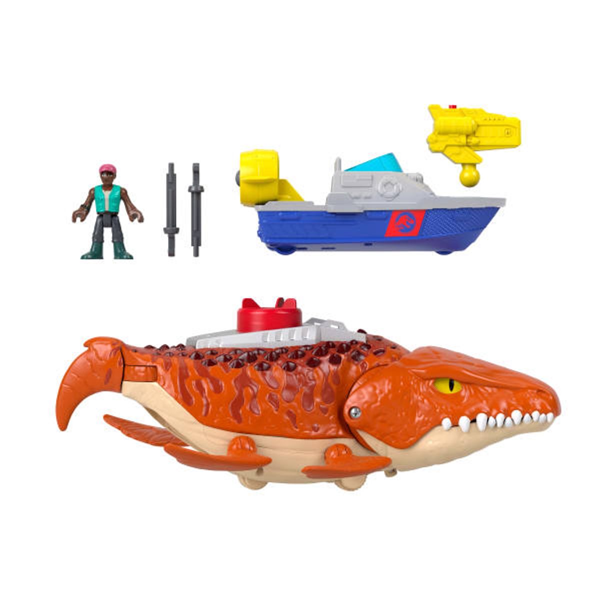 Fisher-Price Imaginext Jurassic World Rebirth Aquachomp Chase Mosasaurus Dinosaur Toy Playset