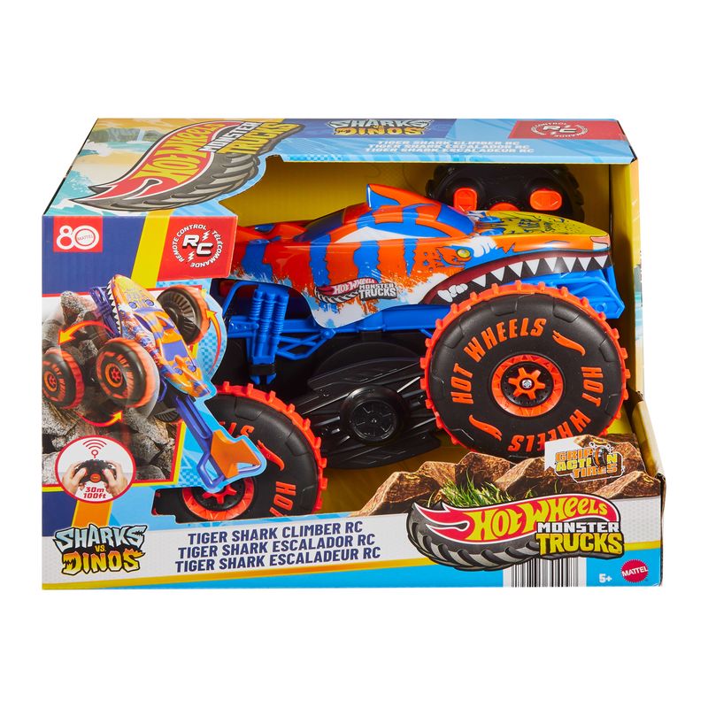 Hot Wheels Monster Trucks Tiger Shark Climber Remote Control