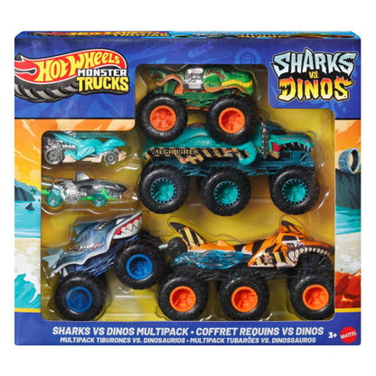 Hot Wheels Monster Trucks Sharks vs Dinos Multipack