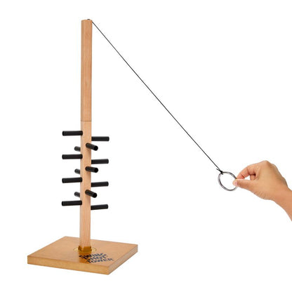 Swing Shot Tower Party Game for Kids, Adults & Families with Hook-and-Ring Play
