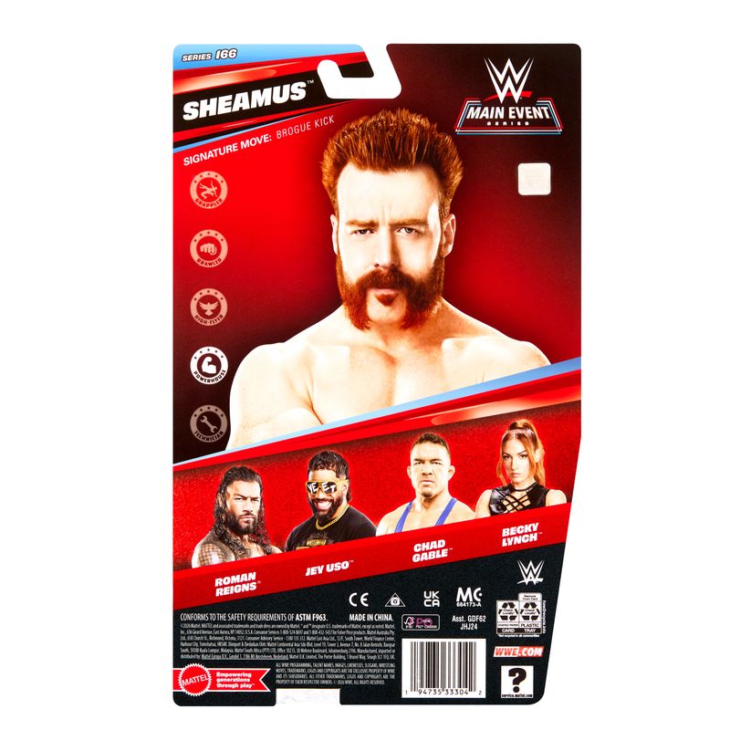 WWE Sheamus Action Figure, Main Event Series #166, 6" Collectible