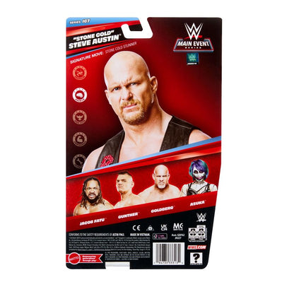 WWE “Stone Cold” Steve Austin Action Figure, Main Event Series #167, 6" Collectible