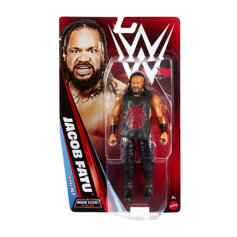 WWE Jacob Fatu Action Figure, Main Event Series #167, 6" Collectible
