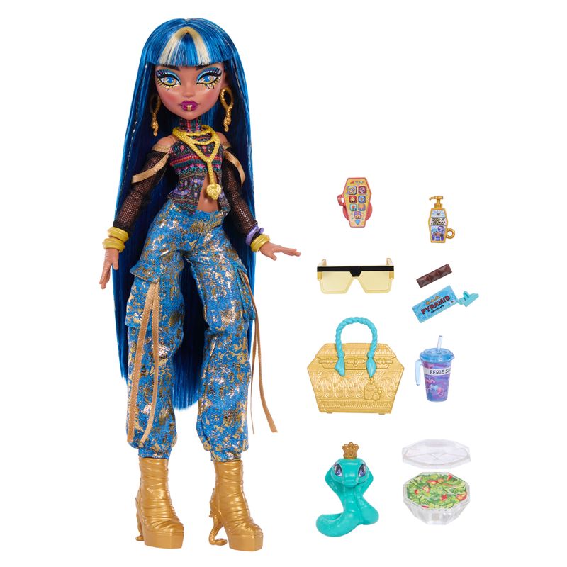 Add the fabulous Cleo De Nile to your Monster High collection and recreate favorite adventures